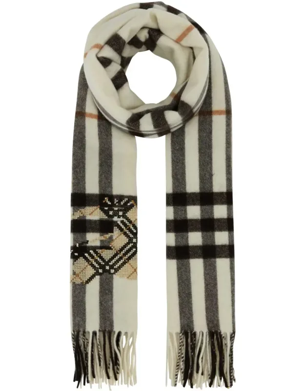 Embroidered Cashmere Scarf
