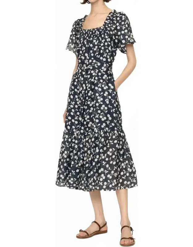 Midi Dress In Cherie Print