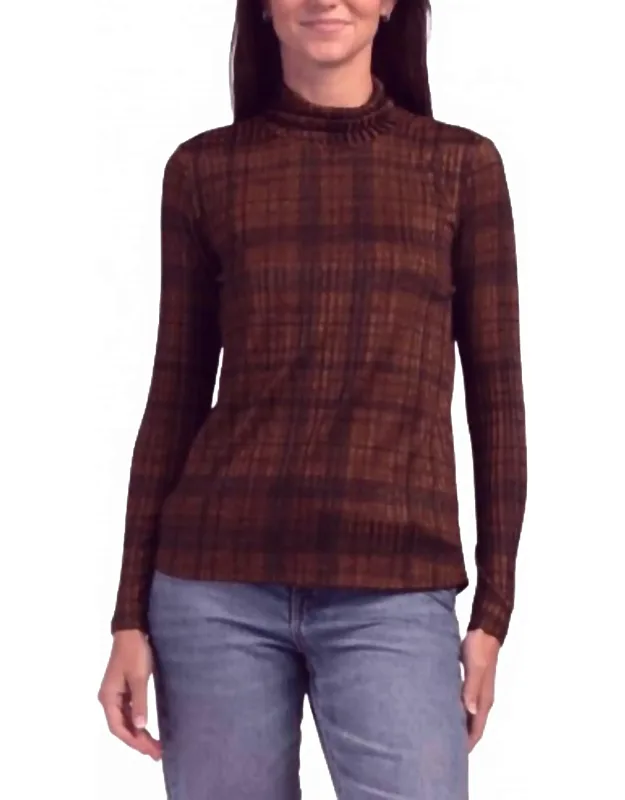 Metallic Turtleneck Top