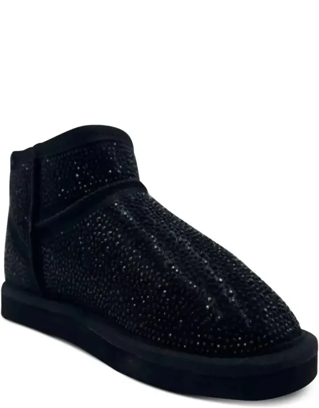 Ariee Booties With Rhinestones And Faux Fur