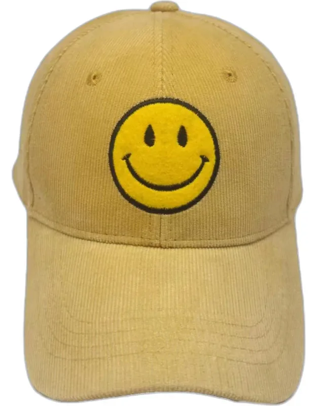 Smile Pointed Corduroy Cap