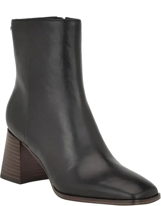 Broma Leather Square Toe Ankle Booties