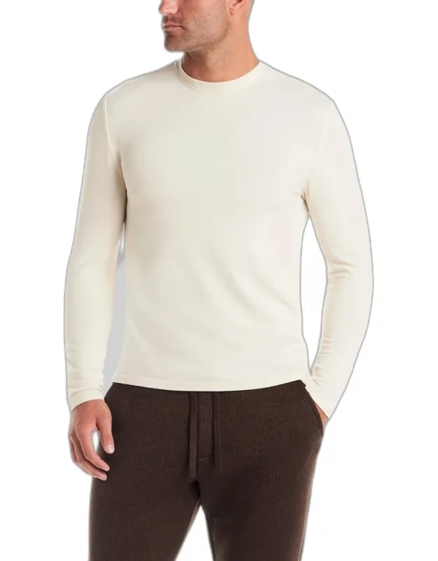 Vintage Traditional Fit Long Sleeve Solid Crew Neck Shirt