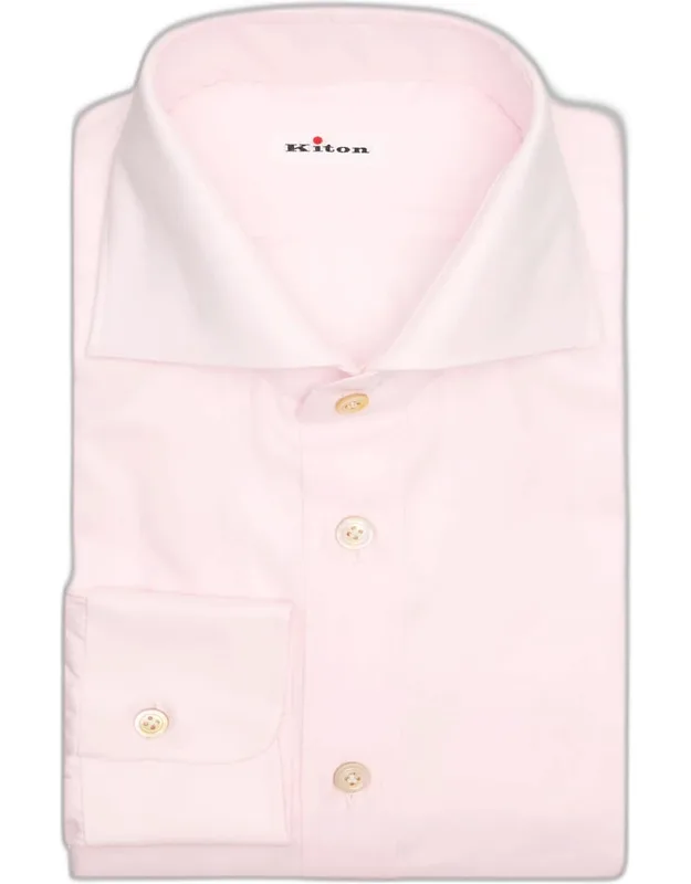 Micro-herringbone Cotton Dress Shirt