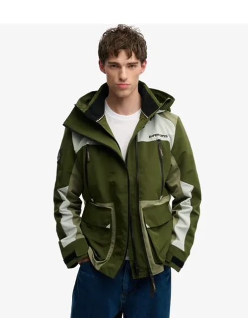 Hooded Colour Block Windbreaker Jacket