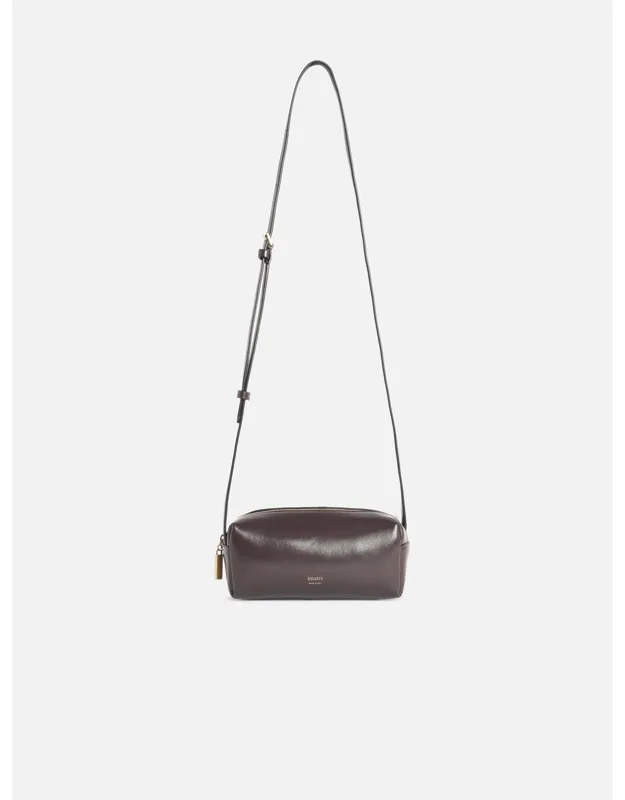 Brown Leather Mini Crossbody Bag
