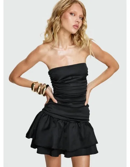 Strapless Ruched Mini Dress