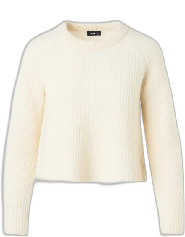 Cashmere And Silk Raglan Crewneck Sweater