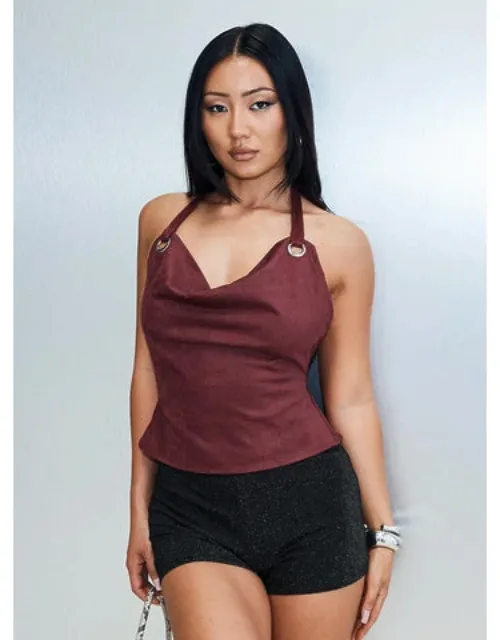 Yasenia Faux Suede Halter Top