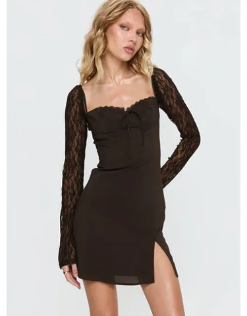 Lace Sleeve Mini Dress