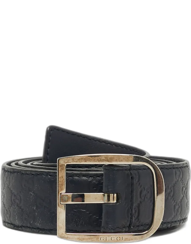110cm Buckle Belt Microguccissima Leather