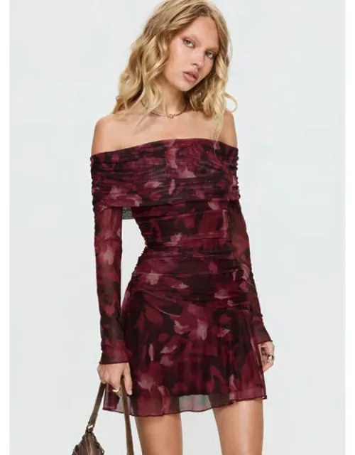 Marrissa Off Shoulder Long Sleeve Mini Dress