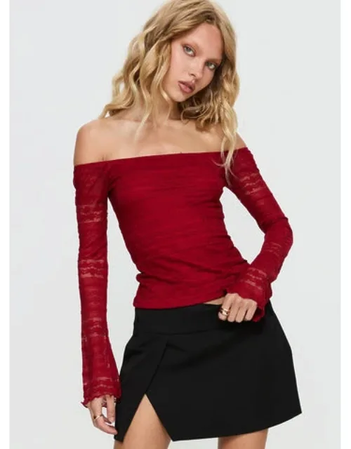 Lace Off Shoulder Top