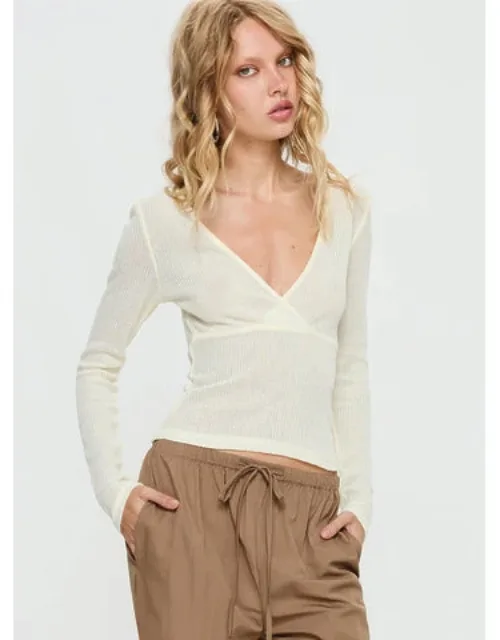 Cross Front Long Sleeve Top