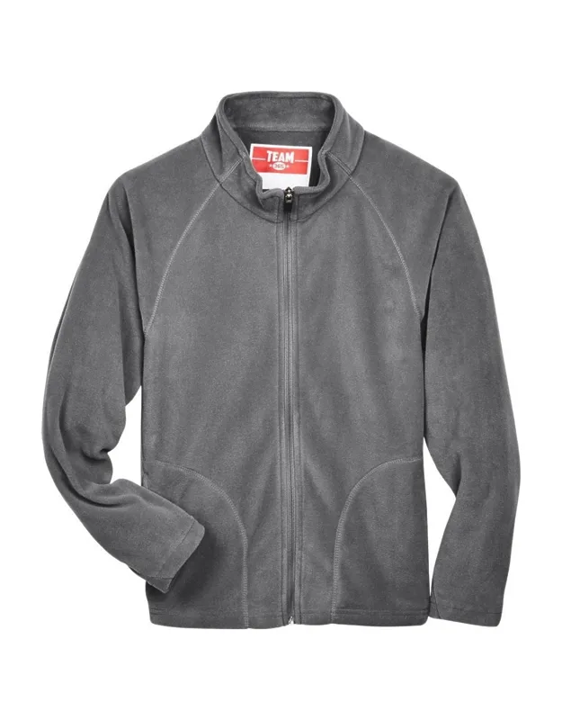 Team 365 Youth Campus Microfleece Jacket With Anti-pill Finish And Center Front Zipper