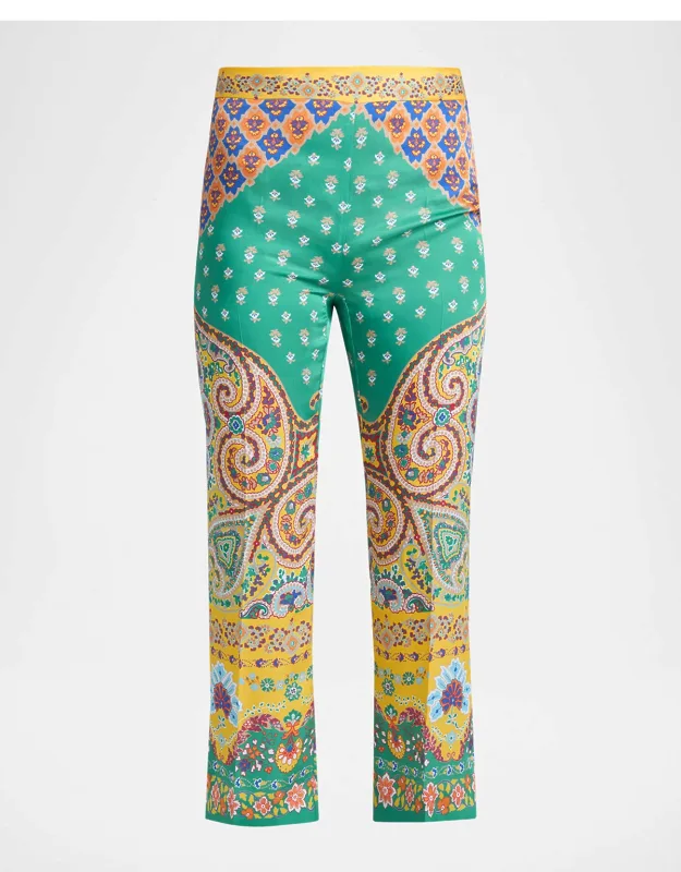 Cropped Bootcut Trousers