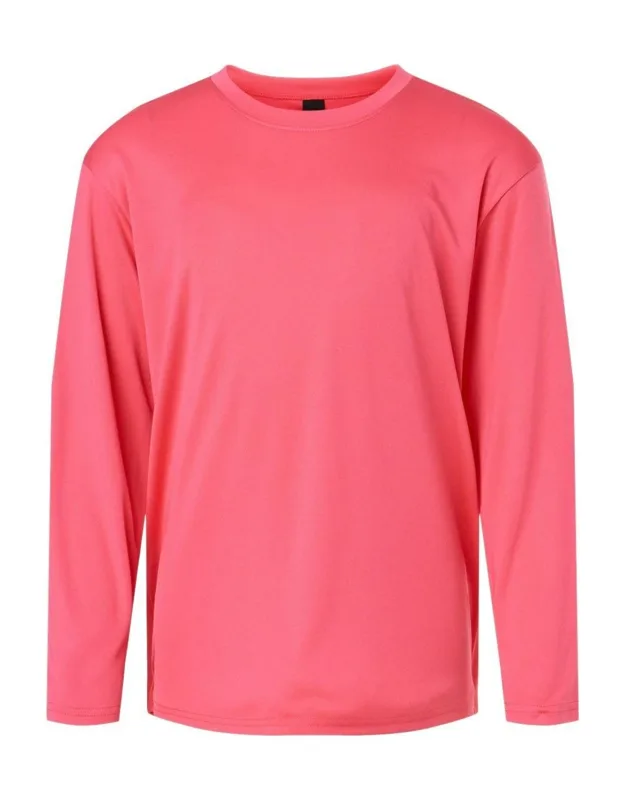 Pro-lock Youth Performance Long Sleeve T-shirt With Moisture Management And Upf 50