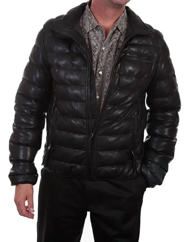 Ribbed Leather Jacket