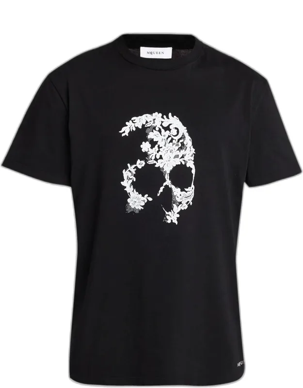 Lace Skull Cotton T-shirt
