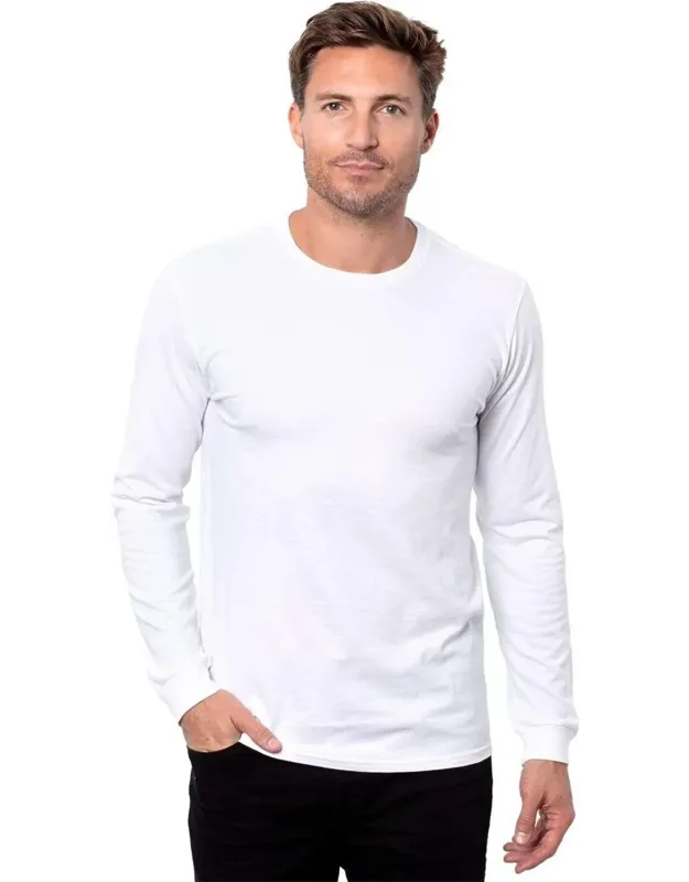 Threadfast Apparel Epic Cvc Long Sleeve T-shirt With Tear Away Label And Ribbed Cuffs