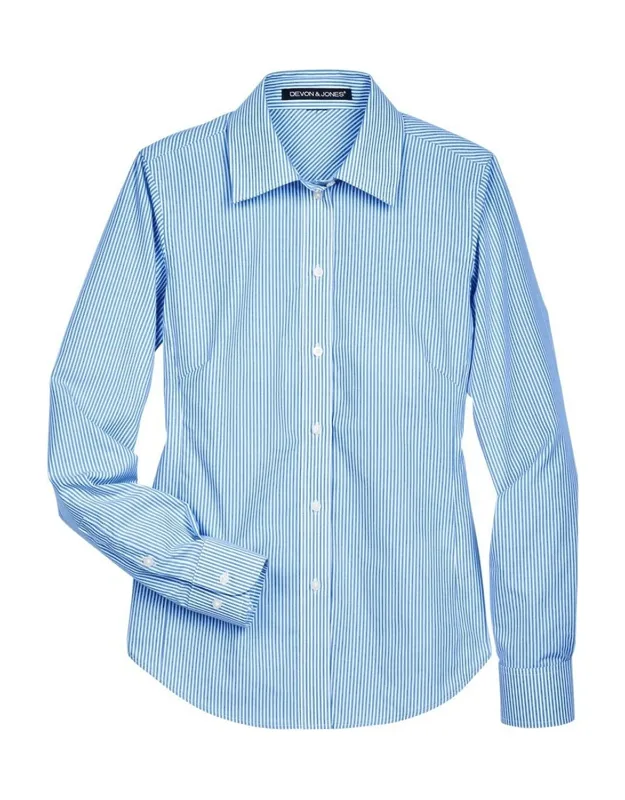 Crown Collection Banker Stripe Woven Dress Shirt