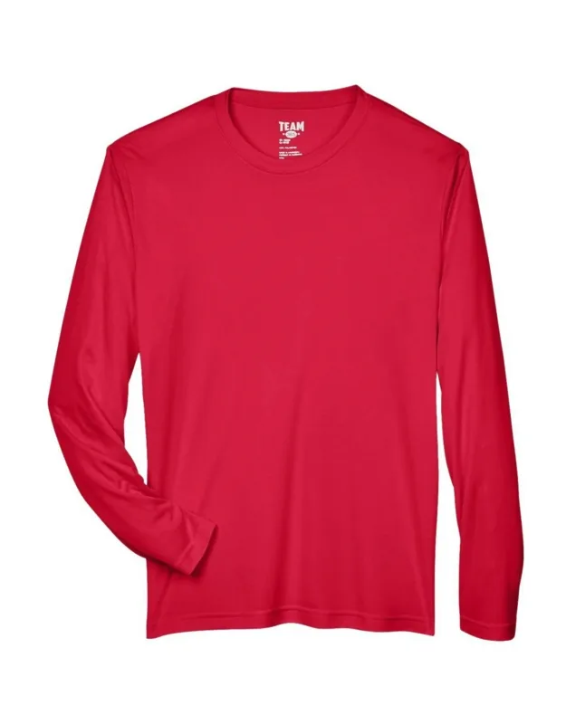 Team 365 Zone Performance Long Sleeve T-shirt With Moisture-management And Uv 40+ Protection