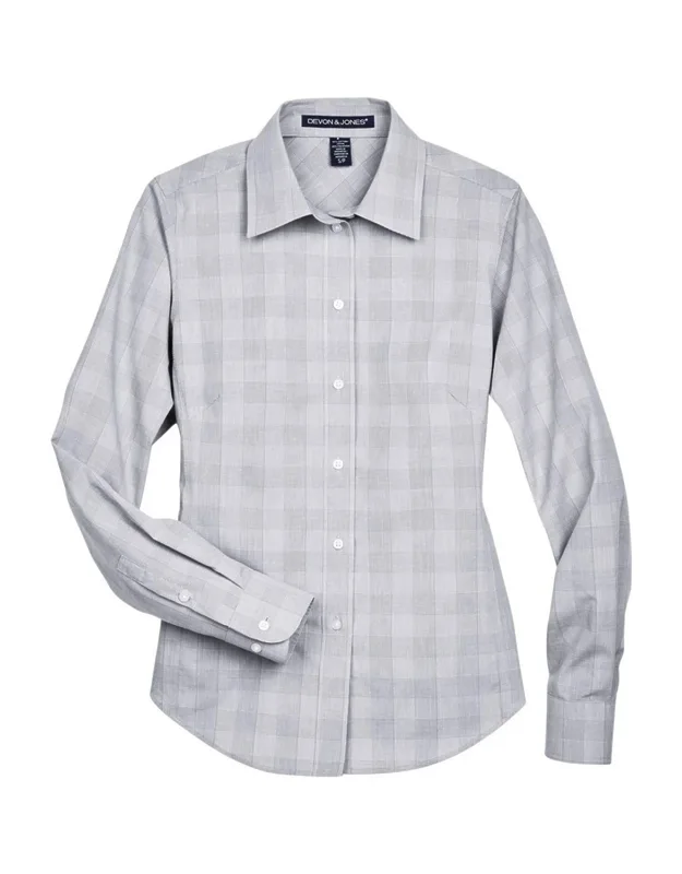 Crown Collection Glen Plaid Woven Dress Shirt