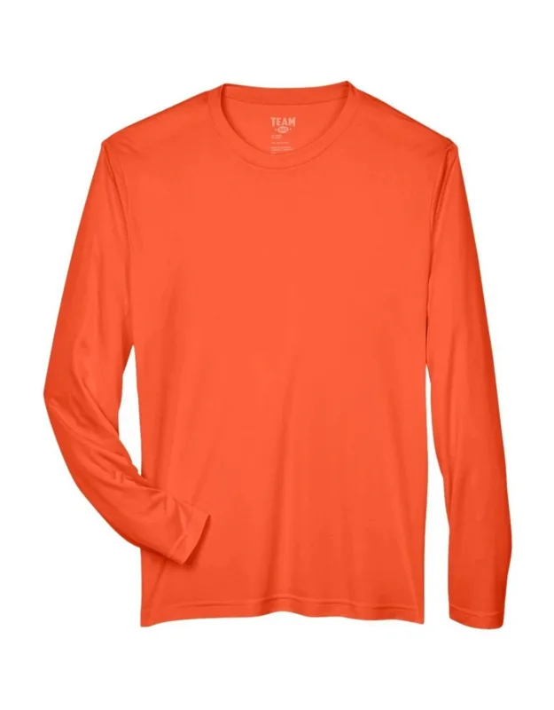 Team 365 Zone Performance Long Sleeve T-shirt With Moisture Management And Uv 40+ Protection