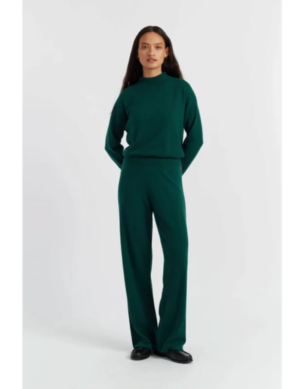 Wool-cashmere Wide-leg Track Pants