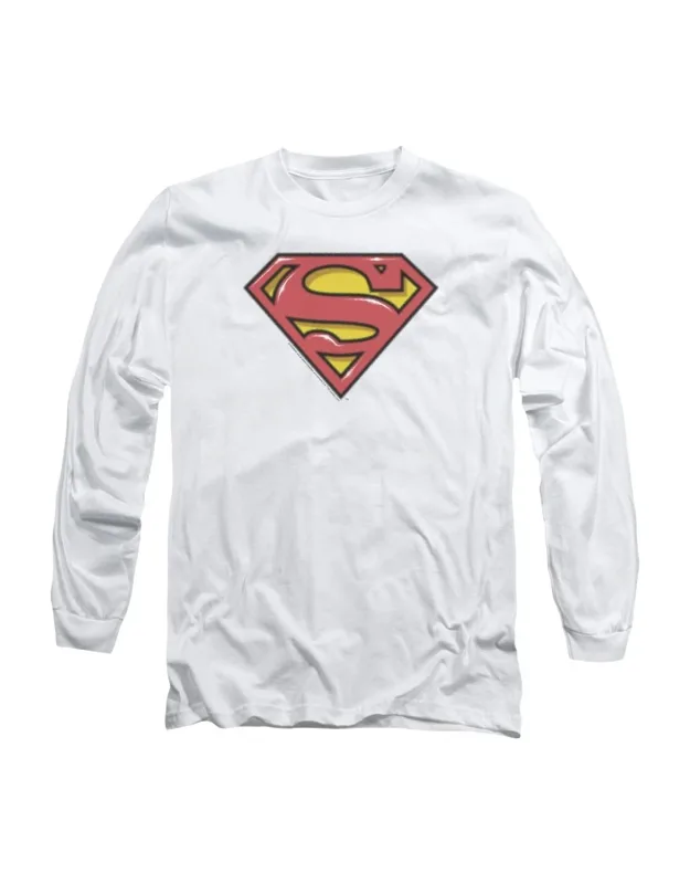 Superman Airbrush Shield Long Sleeve Tee