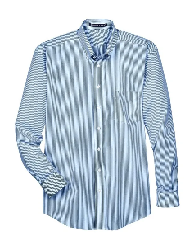 Crown Collection Banker Stripe Woven Dress Shirt