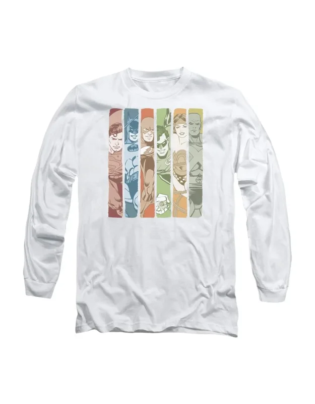 Justice League Columns Long Sleeve Tee
