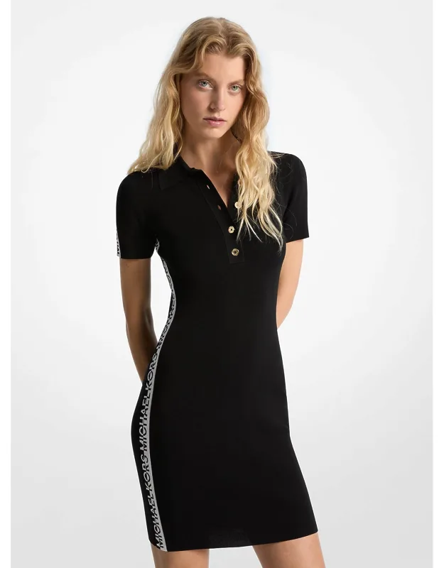 Knit Logo Tape Polo Dress
