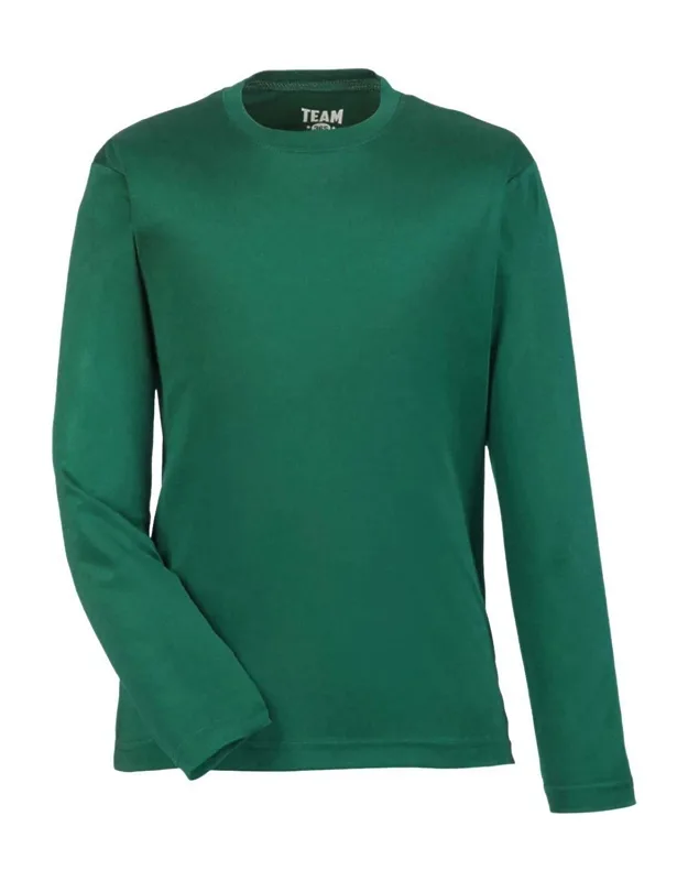 Team 365 Youth Zone Performance Long Sleeve T-shirt With Moisture Management And Uv 40+ Protection