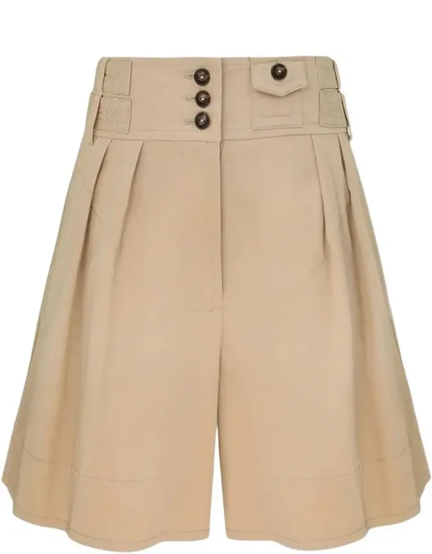 Shorts With Side Pockets And Double Belt Loops