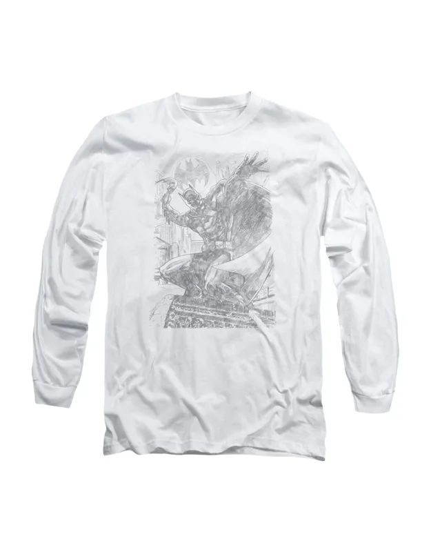 Batman Pencil Batarang Throw Long Sleeve Tee
