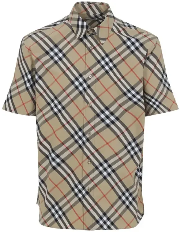 Shirt With Pointed Collar And Front Button Fastening