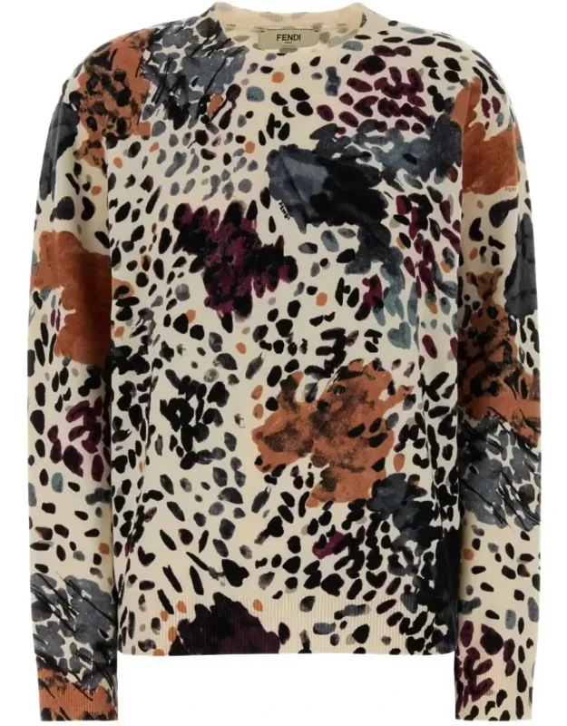 Wool And Cashmere Moth-print Pullover