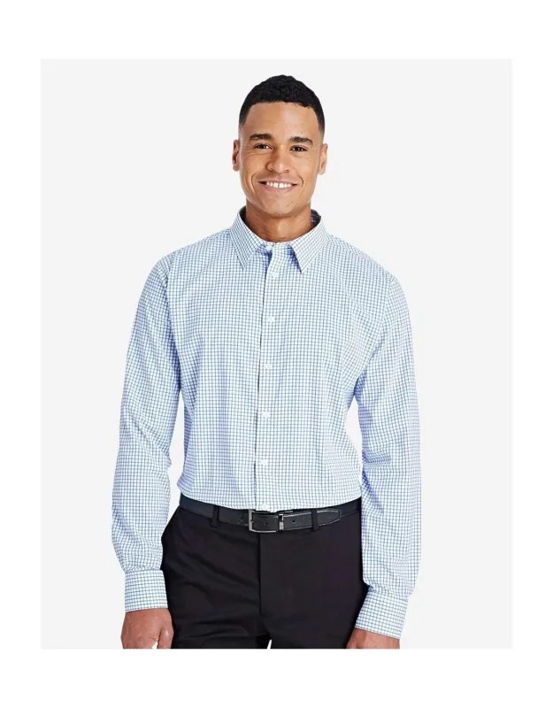 Crownlux Performance Micro Windowpane Woven Dress Shirt