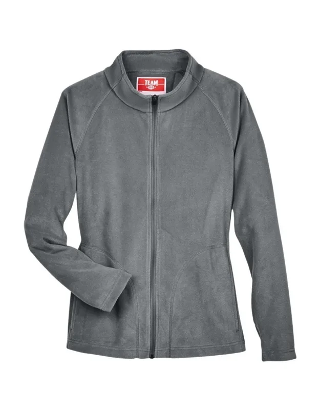Team 365 Campus Microfleece Jacket With Anti-pill Finish And Center Front Zipper