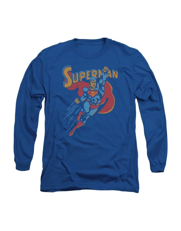 Superman Life Like Action Long Sleeve Tee