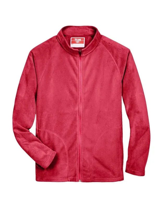Team 365 Campus Microfleece Jacket With Anti-pill Finish And Center Front Zipper