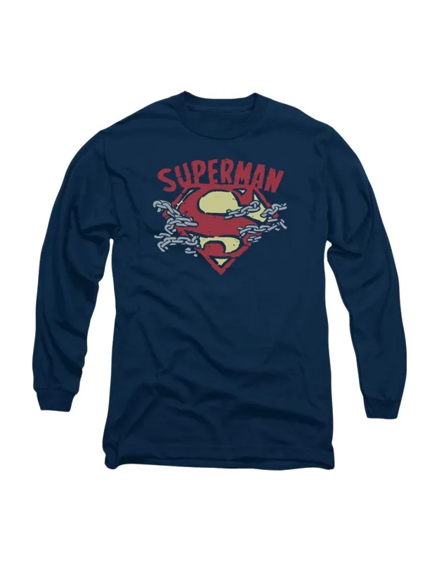 Superman Chain Breaking Long Sleeve Tee