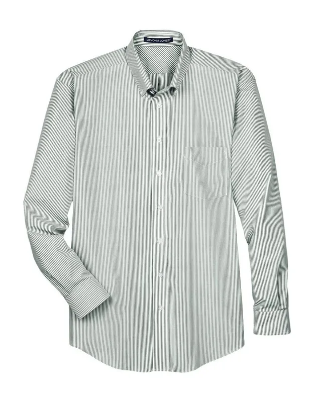 Crown Collection Banker Stripe Woven Dress Shirt