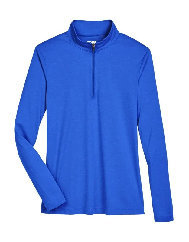 Team 365 Zone Sonic Heather Performance Quarter-zip Pullover, Moisture-wicking, Uv 15-39 Protection