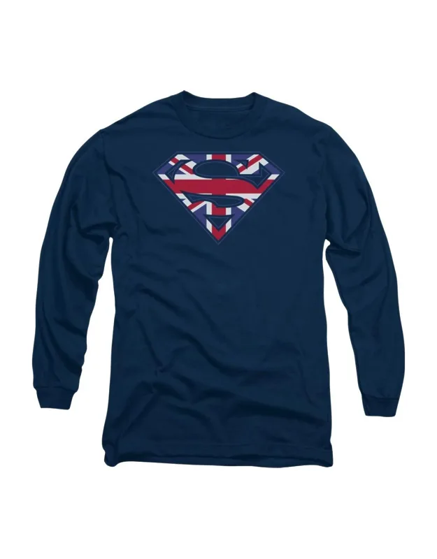 Superman Great Britain Shield Long Sleeve Tee