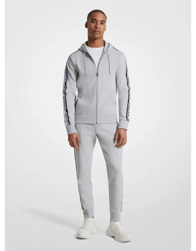 Logo Tape Cotton Blend Zip-up Hoodie