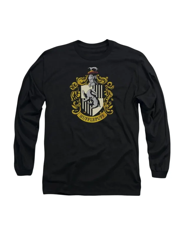 Hufflepuff Crest Long Sleeve Tee