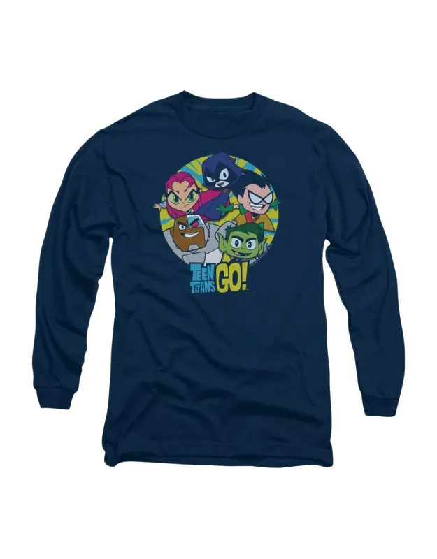 Teen Titans Go Go Go Group Long Sleeve T-shirt