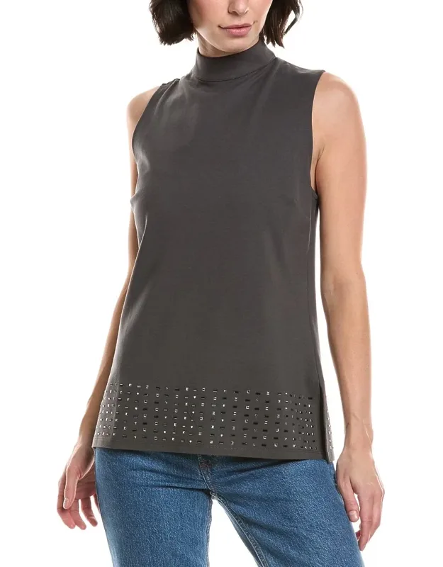 Mock Neck Sleeveless Tunic